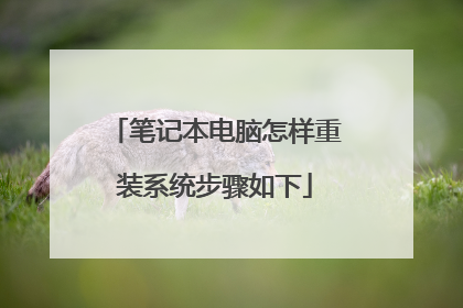 笔记本电脑怎样重装系统步骤如下