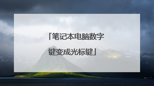 笔记本电脑数字键变成光标键