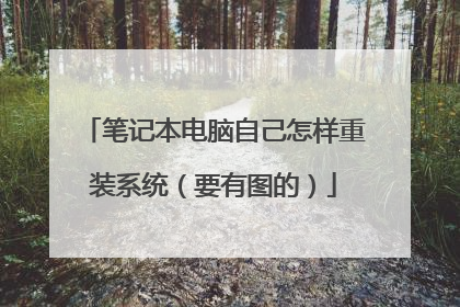 笔记本电脑自己怎样重装系统(要有图的)