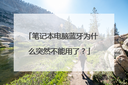 笔记本电脑蓝牙为什么突然不能用了?