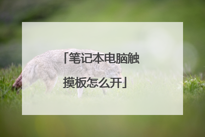 笔记本电脑触摸板怎么开