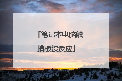 笔记本电脑触摸板没反应