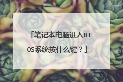 笔记本电脑进入BIOS系统按什么键？