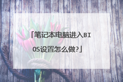 笔记本电脑进入BIOS设置怎么做?