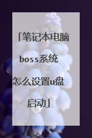 笔记本电脑boss系统怎么设置u盘启动