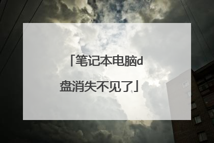 笔记本电脑d盘消失不见了