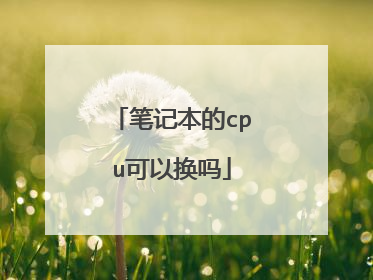 笔记本的cpu可以换吗