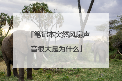 笔记本突然风扇声音很大是为什么