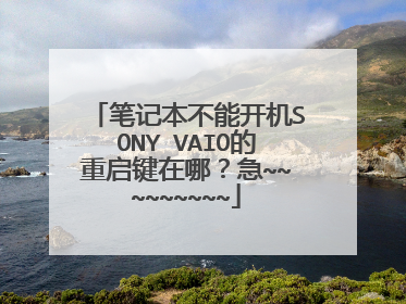 笔记本不能开机SONY VAIO的重启键在哪?急~~~~~~~~~