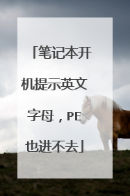 笔记本开机提示英文字母，PE也进不去
