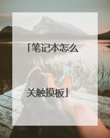 笔记本怎么关触摸板