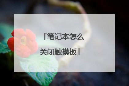 笔记本怎么关闭触摸板