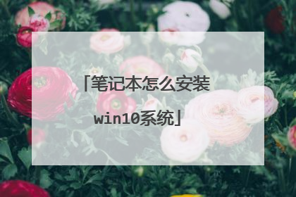 笔记本怎么安装win10系统
