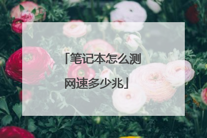 笔记本怎么测网速多少兆