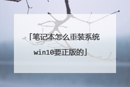 笔记本怎么重装系统win10要正版的