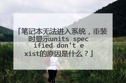笔记本无法进入系统,重装时显示units specified don't exist的原因是什么?