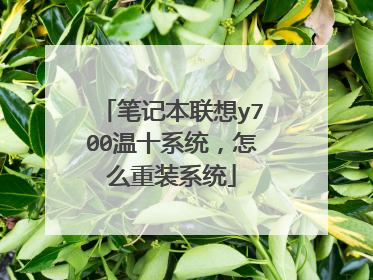笔记本联想y700温十系统,怎么重装系统