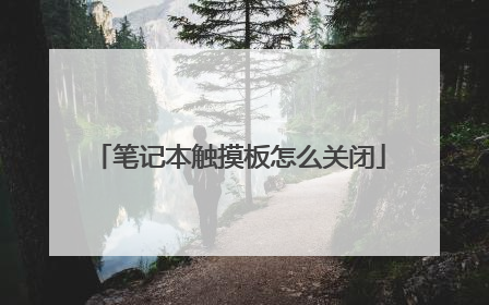 笔记本触摸板怎么关闭