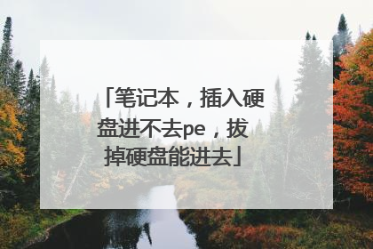 笔记本，插入硬盘进不去pe，拔掉硬盘能进去