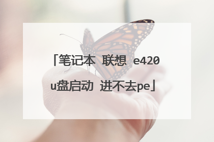 笔记本 联想 e420 u盘启动 进不去pe