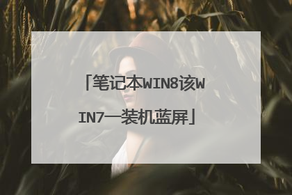笔记本WIN8该WIN7一装机蓝屏