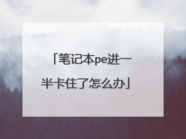 笔记本pe进一半卡住了怎么办