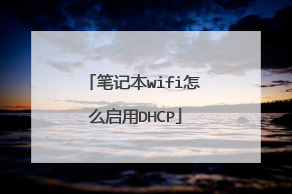 笔记本wifi怎么启用DHCP