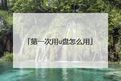 第一次用u盘怎么用