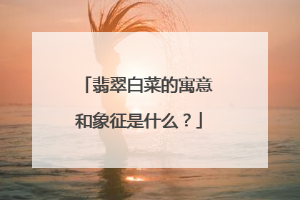 翡翠白菜的寓意和象征是什么?