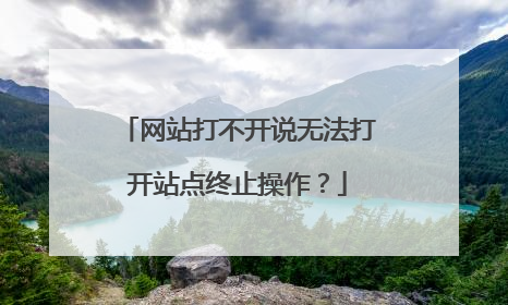 网站打不开说无法打开站点终止操作?