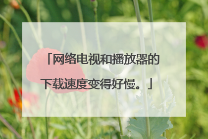 网络电视和播放器的下载速度变得好慢。