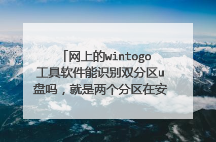 网上的wintogo工具软件能识别双分区u盘吗，就是两个分区在安装时都能显...