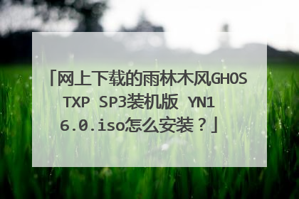 网上下载的雨林木风GHOSTXP SP3装机版 YN16.0.iso怎么安装?