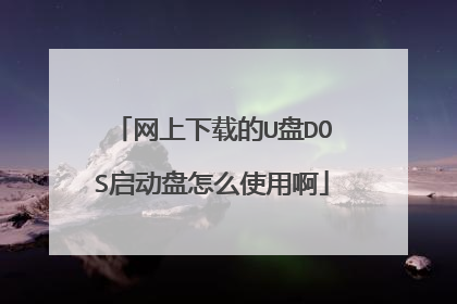 网上下载的U盘DOS启动盘怎么使用啊