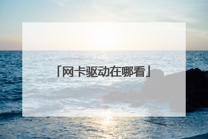 网卡驱动在哪看