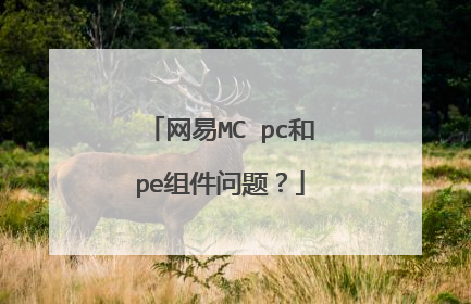 网易MC pc和pe组件问题？