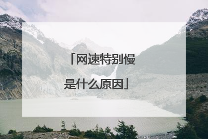 网速特别慢是什么原因