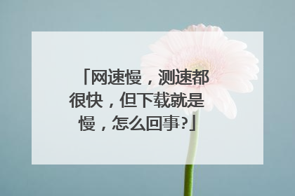 网速慢，测速都很快，但下载就是慢，怎么回事?