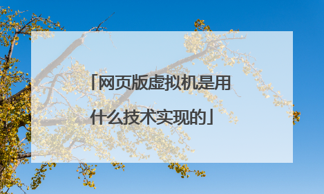网页版虚拟机是用什么技术实现的