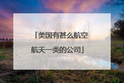 美国有甚么航空航天一类的公司
