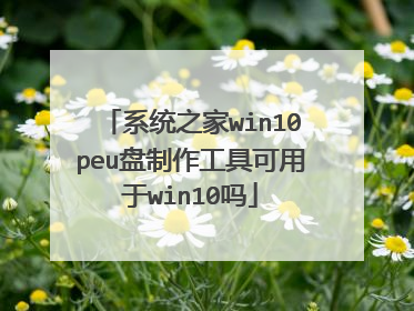 系统之家win10peu盘制作工具可用于win10吗