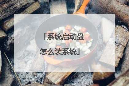 系统启动盘怎么装系统