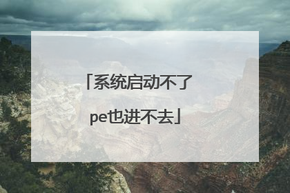 系统启动不了 pe也进不去