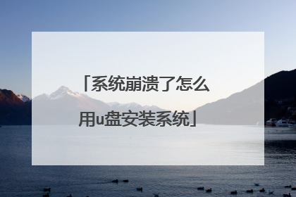 系统崩溃了怎么用u盘安装系统