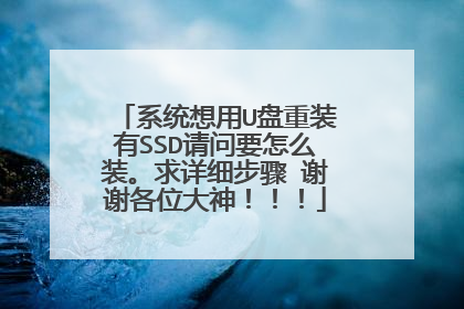系统想用U盘重装有SSD请问要怎么装。求详细步骤 谢谢各位大神!!!