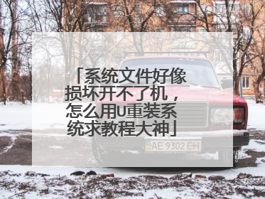 系统文件好像损坏开不了机,怎么用U重装系统求教程大神
