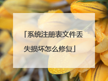 系统注册表文件丢失损坏怎么修复