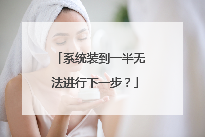 系统装到一半无法进行下一步?