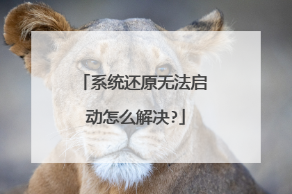 系统还原无法启动怎么解决?