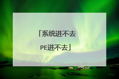 系统进不去 PE进不去